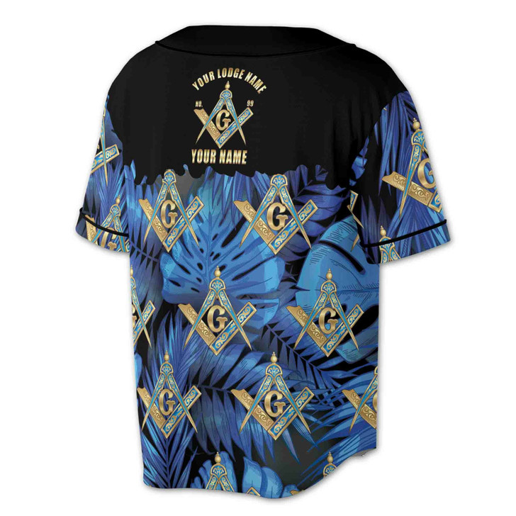 Personalized Freemasonry Master Mason Tropical Palm Tree Baseball Jersey S-5XL