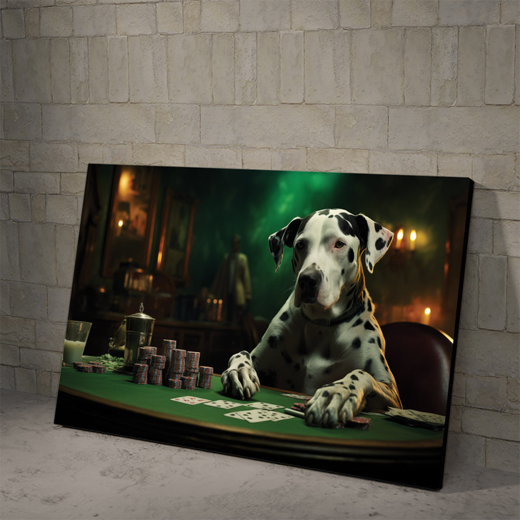 Dog Playing Poker Poster And Canvas