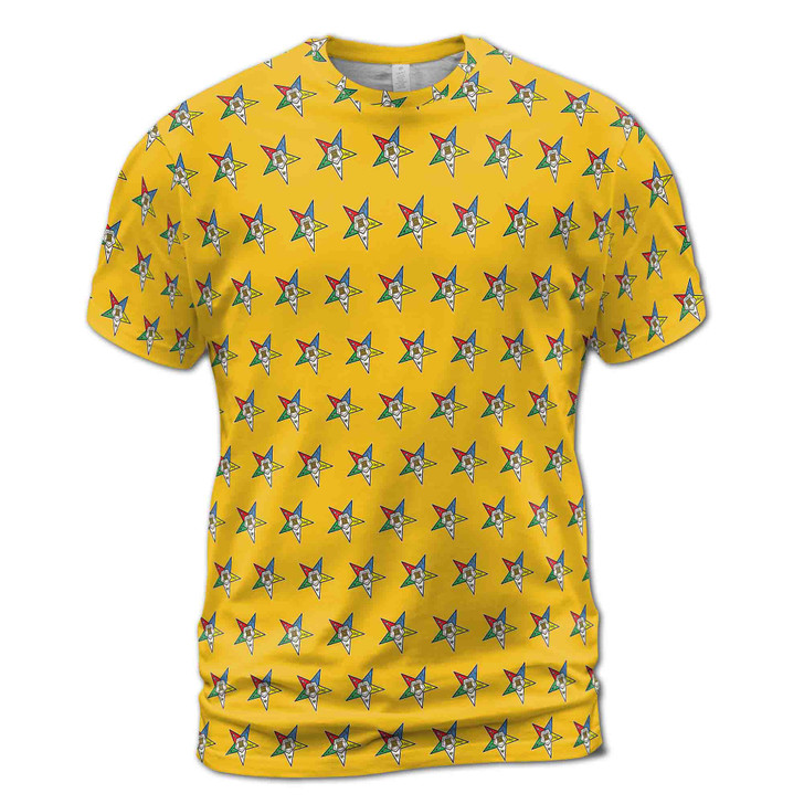 Custom OES Order of The Eastern Star Masonic Multi-color Men's T-shirt S-5Xl