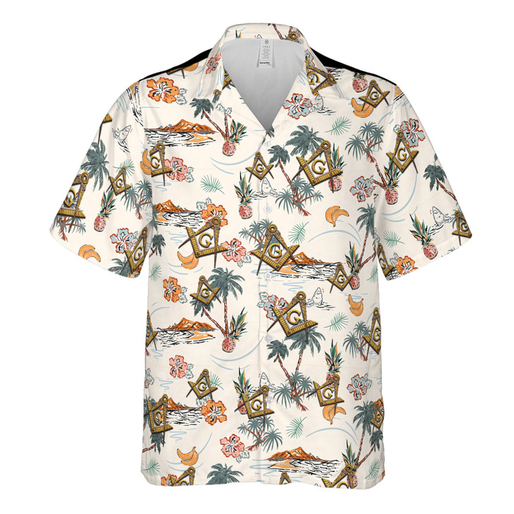 Personalized Masonic Master Mason Tropical Pattern Hawaiian Shirt S-5XL