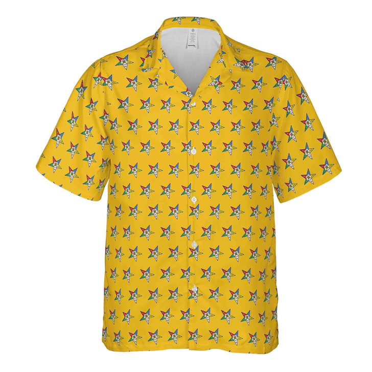 Custom OES Order of The Eastern Star Masonic Multi-color Hawaiian Shirt S-5Xl
