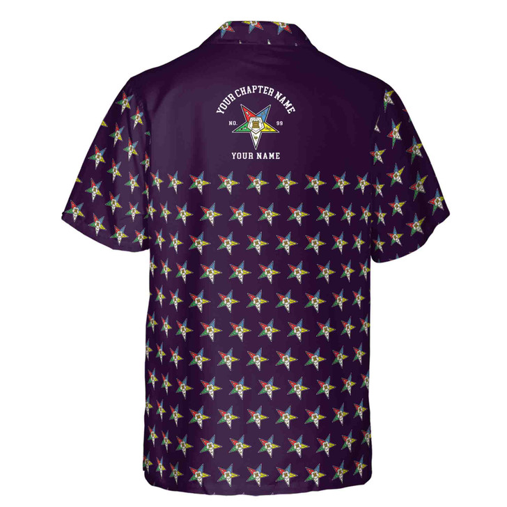 Custom OES Order of The Eastern Star Masonic Multi-color Hawaiian Shirt S-5Xl
