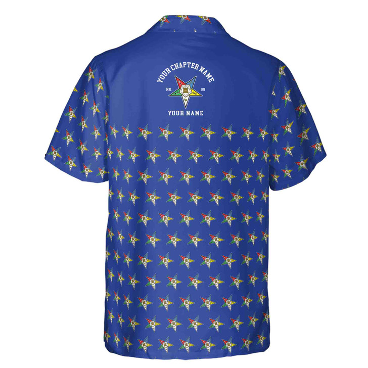 Custom OES Order of The Eastern Star Masonic Multi-color Hawaiian Shirt S-5Xl
