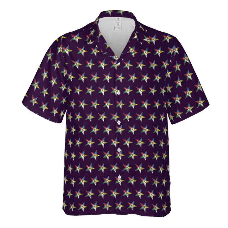 Custom OES Order of The Eastern Star Masonic Multi-color Hawaiian Shirt S-5Xl