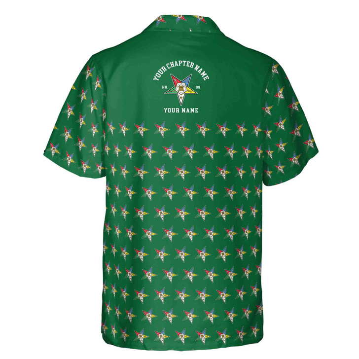 Custom OES Order of The Eastern Star Masonic Multi-color Hawaiian Shirt S-5Xl