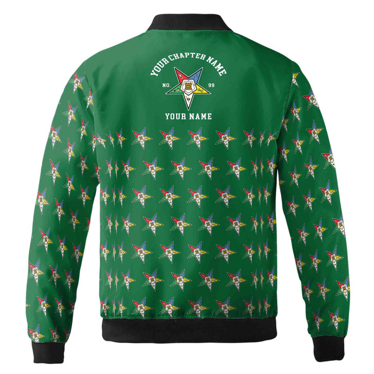Custom OES Order of The Eastern Star Masonic Multi-color Bomber Jacket S-5Xl