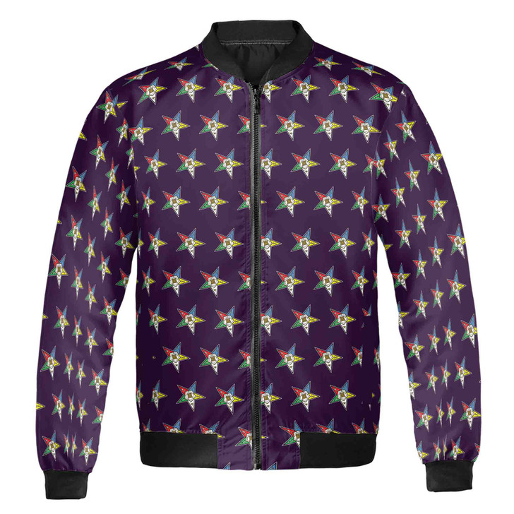 Custom OES Order of The Eastern Star Masonic Multi-color Bomber Jacket S-5Xl