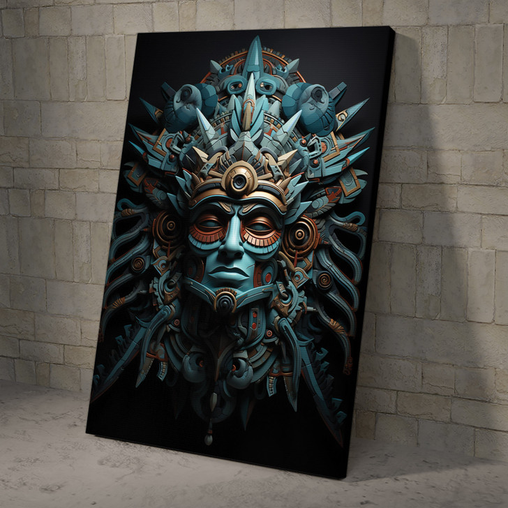 Aztec Tezcatlipoca Quetzalcoatl Deities Mural Art 2 Poster And Canvas