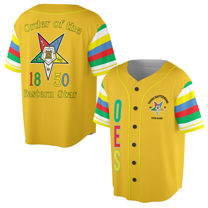 Personalized Order of the Eastern Star OES 1850 Baseball Jersey S-5XL