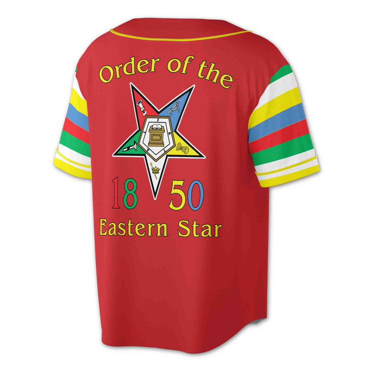 Personalized Order of the Eastern Star OES 1850 Baseball Jersey S-5XL