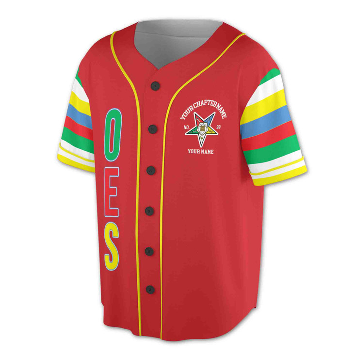 Personalized Order of the Eastern Star OES 1850 Baseball Jersey S-5XL