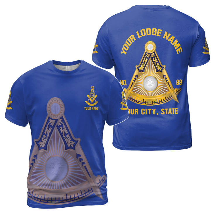 Customized Freemasonry Past Master Masonic Men's T-shirt S-5XL