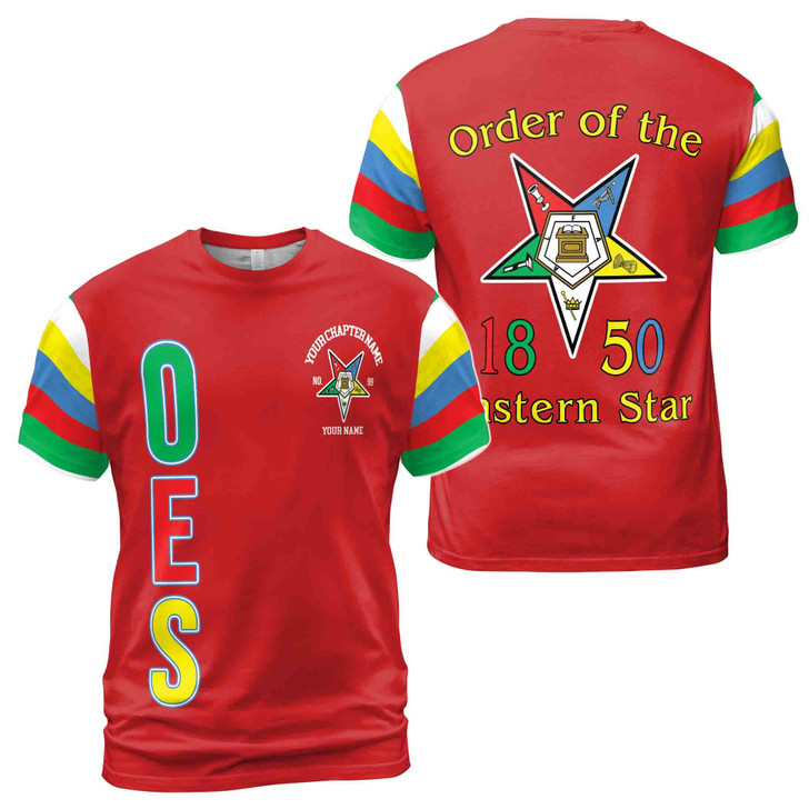 Personalized Order of the Eastern Star OES 1850 Men's T-shirt S-5XL