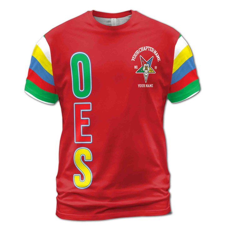 Personalized Order of the Eastern Star OES 1850 Men's T-shirt S-5XL
