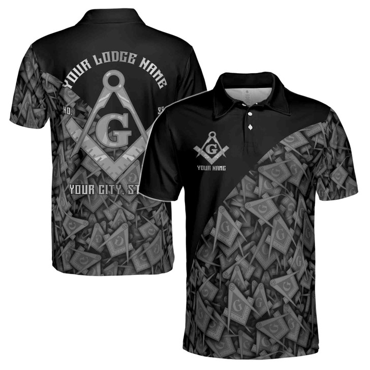 Customized Masonry Master Mason Multi-color Men's Polo Shirt S-5XL