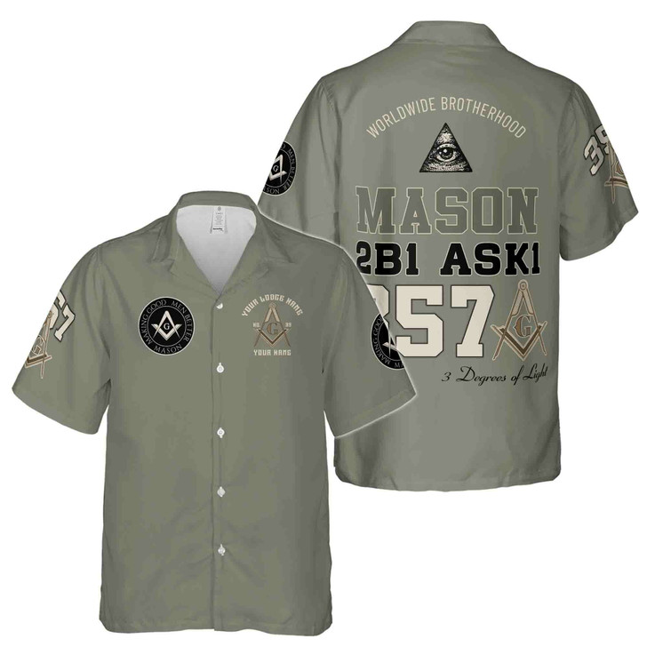 Customized Name Mason Making Good Man Better 357 Hawaiian Shirt S-5XL