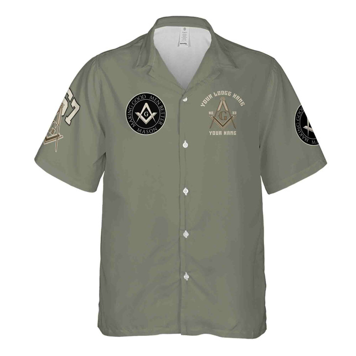 Customized Name Mason Making Good Man Better 357 Hawaiian Shirt S-5XL
