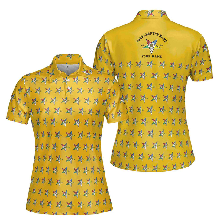 Custom OES Order of The Eastern Star Masonic Multi-color Women Polo Shirt S-5XL