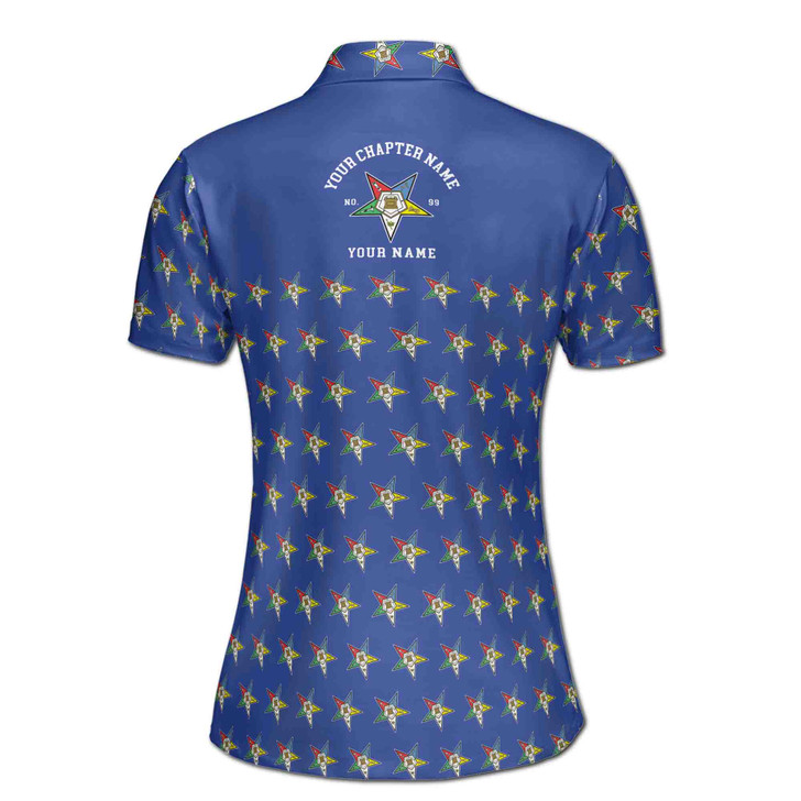 Custom OES Order of The Eastern Star Masonic Multi-color Women Polo Shirt S-5XL
