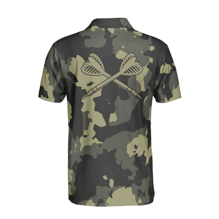 Custom Camo Dart Shirts Darts Arrow Vintage Style Men's Polo Shirt S-5XL