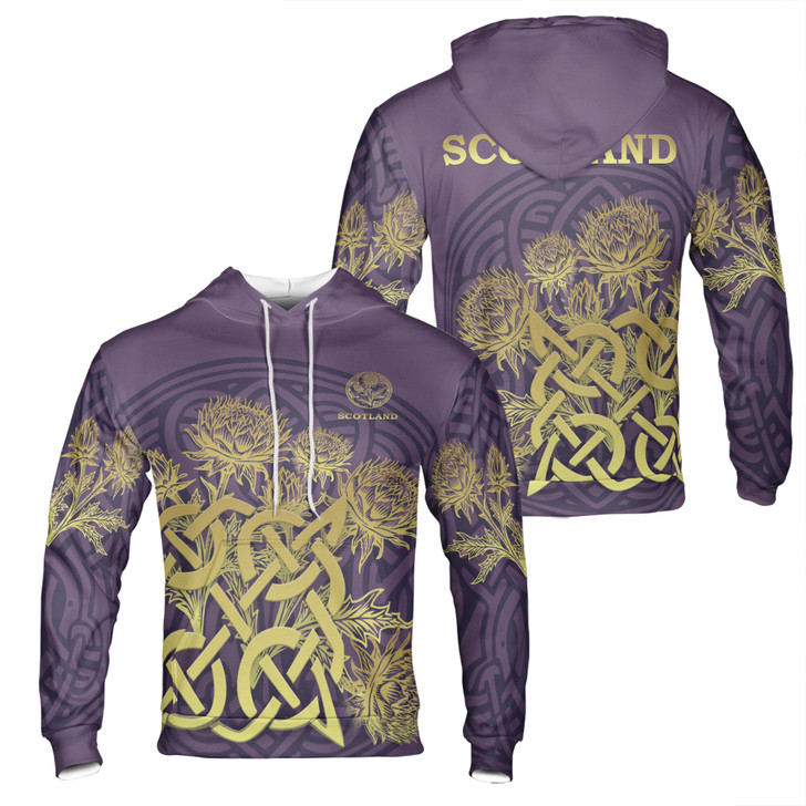 Scottish Thistle Celtic Purple Scotland Men's Hoodie S-5XL