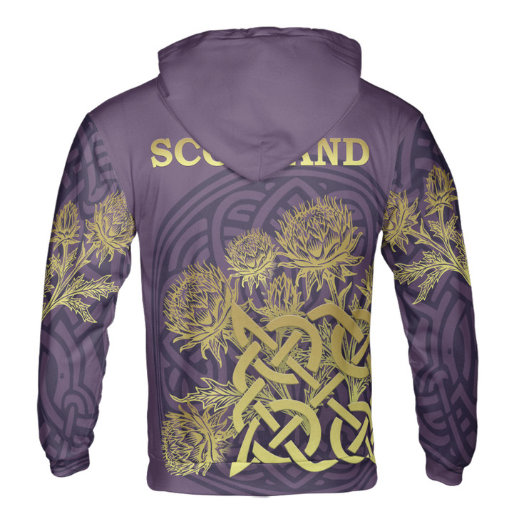 Scottish Thistle Celtic Purple Scotland Men's Hoodie S-5XL