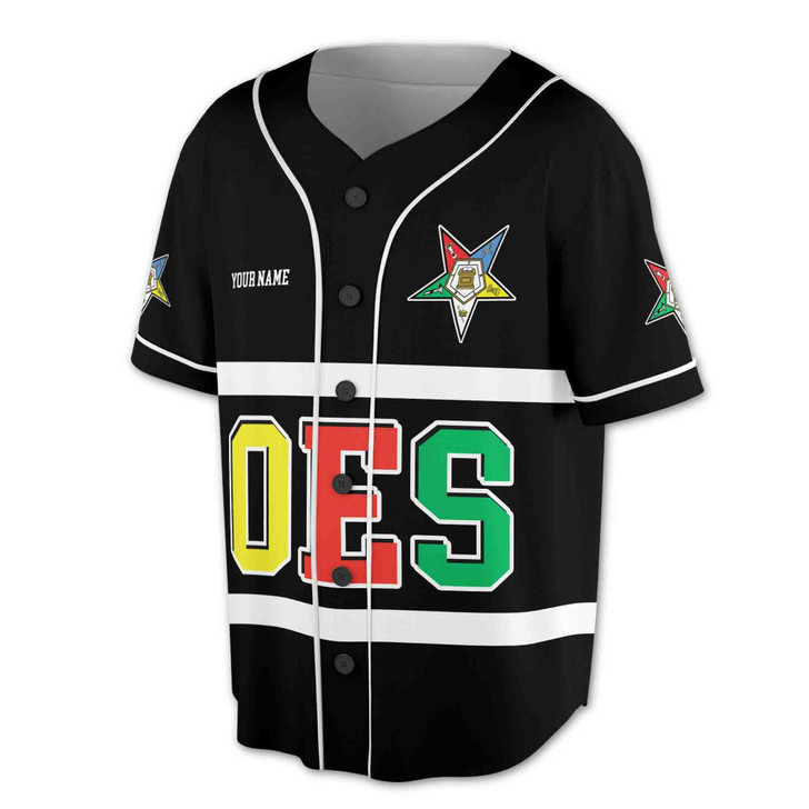 Personalized Multi-color Order of the Eastern Star OES AF&AM Baseball Jersey S-5XL