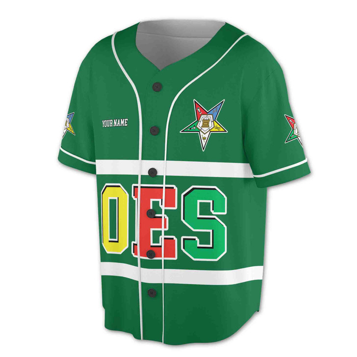 Personalized Multi-color Order of the Eastern Star OES AF&AM Baseball Jersey S-5XL