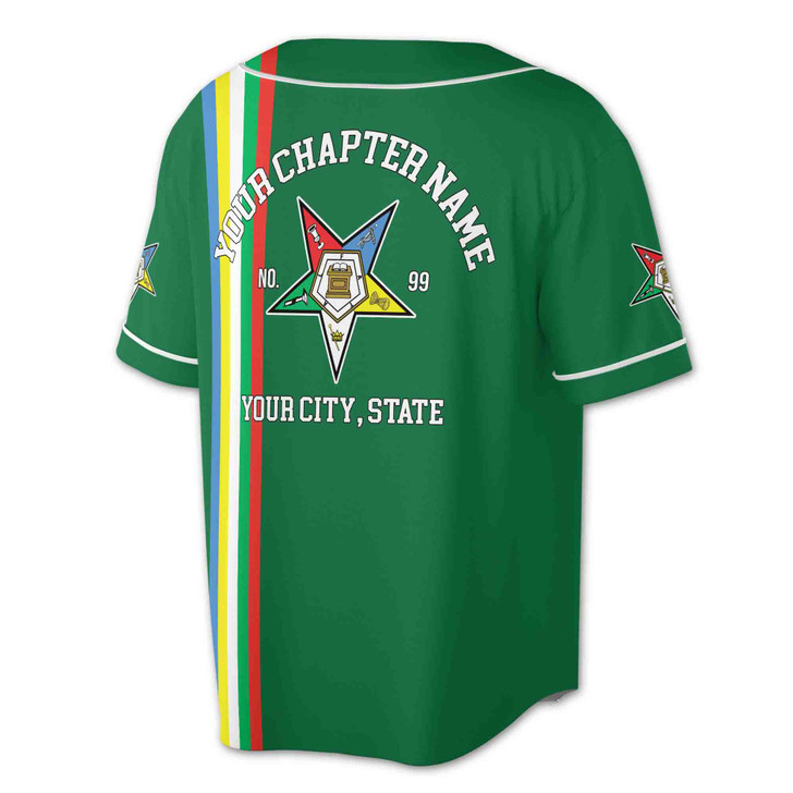 Personalized Multi-color Order of the Eastern Star OES AF&AM Baseball Jersey S-5XL