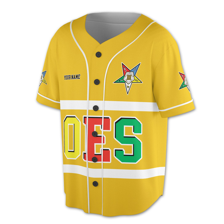 Personalized Multi-color Order of the Eastern Star OES AF&AM Baseball Jersey S-5XL