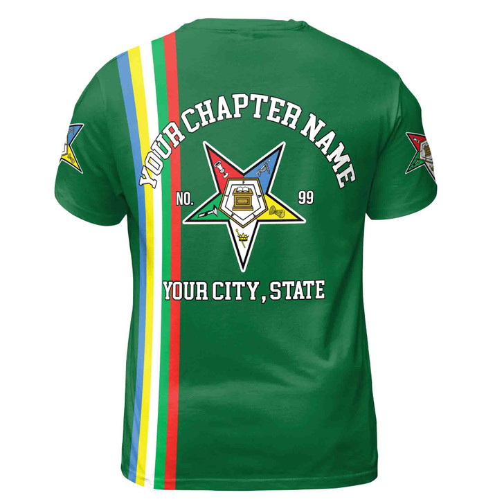 Personalized Multi-color Order of the Eastern Star OES AF&AM T-shirt S-5XL