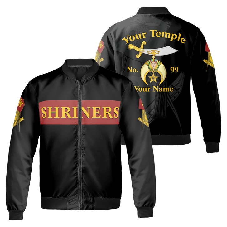 Personalized Shriners With Mason Noble Shriner Bomber Jacket S-5XL