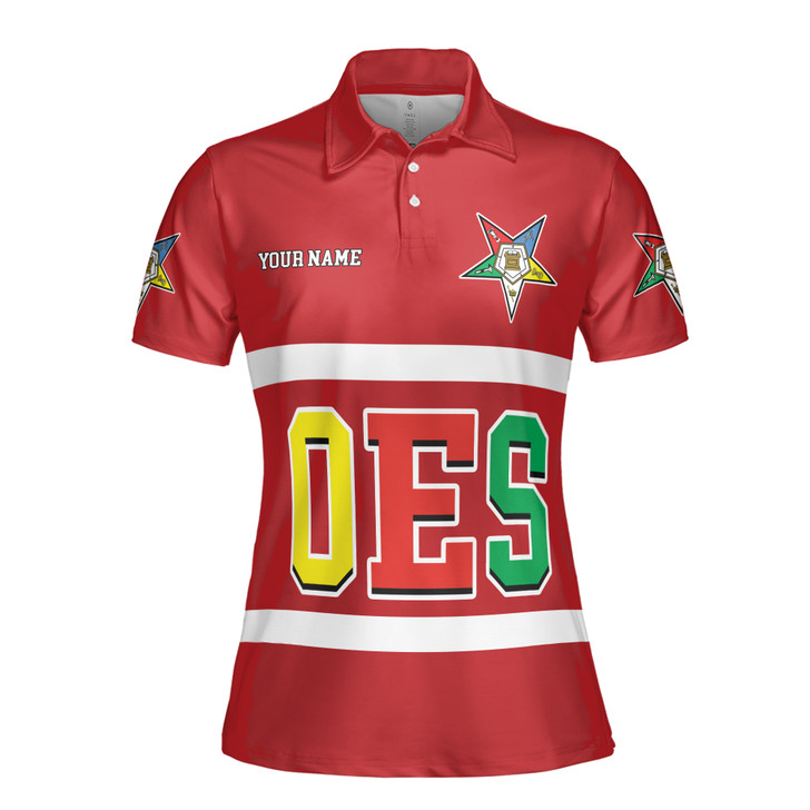 Custom Multi-color Order of the Eastern Star OES AF&AM Women's Polo Shirt S-5XL