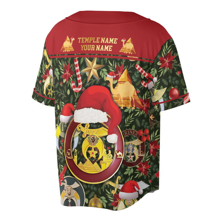 Personalized Noble Shriner Merry Christmas Baseball Jersey S-5XL