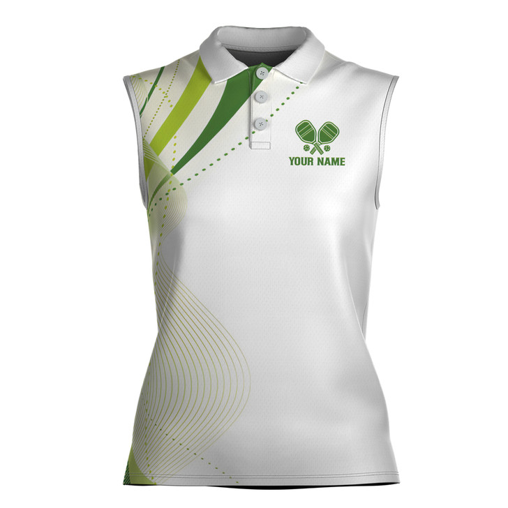Custom Name Pickleball Is My Favourite Game Women Sleeveless Polo XS-4XL