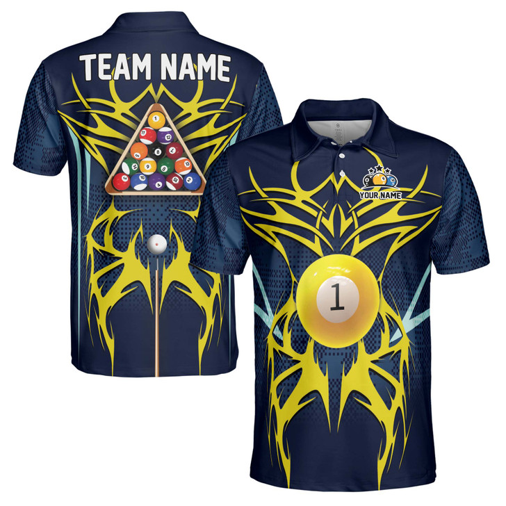 Customized It's Time To Play Billard Game Men's Polo Shirt S-5XL