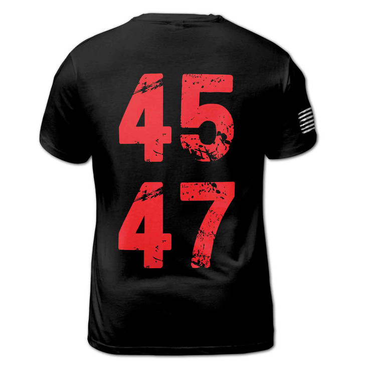 Trump 2024 45 47 American Flag Patriotic American 3D T-Shirt S-5XL