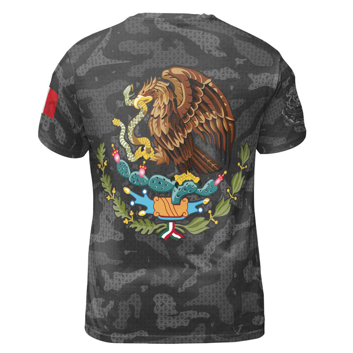 Customized Name Camouflage Mexican Flag 3D T-Shirt S-5XL
