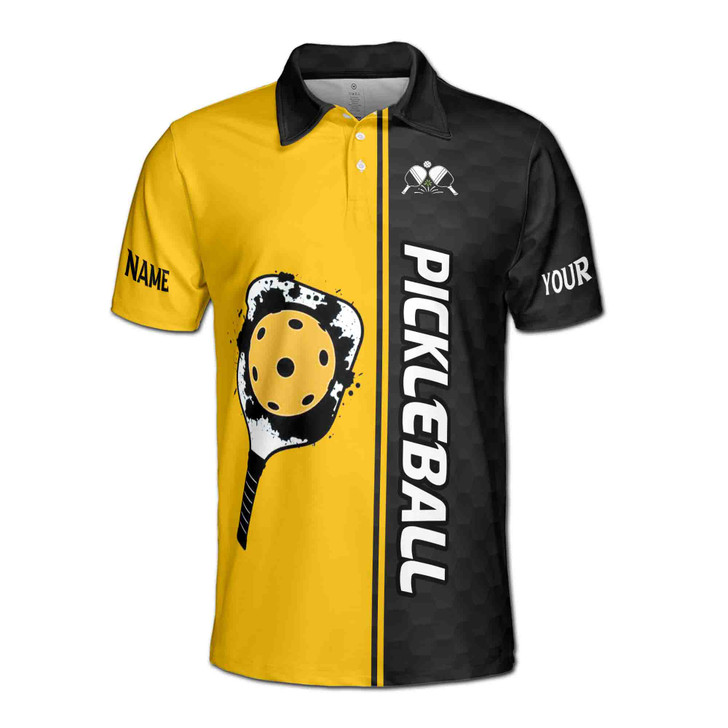 Custom Name Just One More Game Pickleball Lover Men's Polo Shirt S-5XL