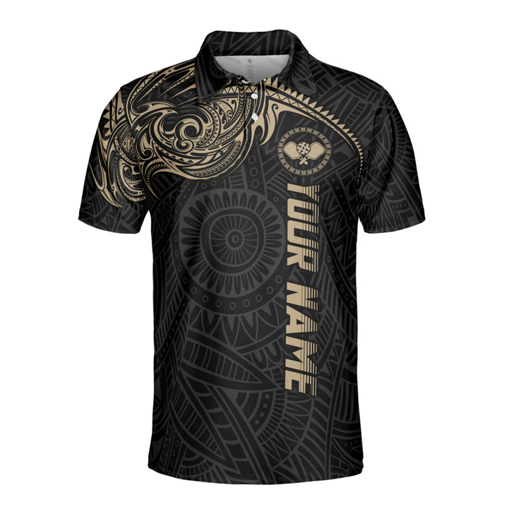 Customized Player Viking Tribal Pattern Team Pickleball Men's Polo Shirt S-5XL