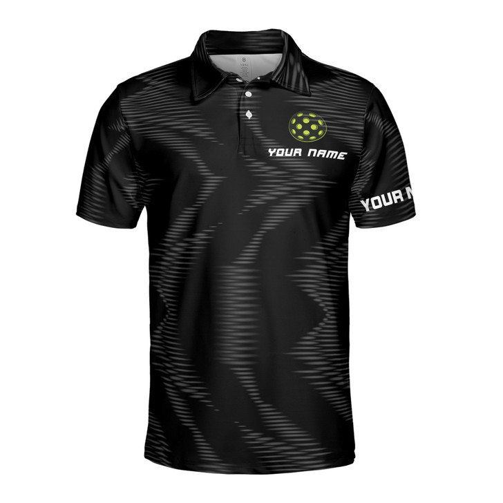Personalized Name Team Name Pickleball Paddle Pattern Men's Polo Shirt S-5XL