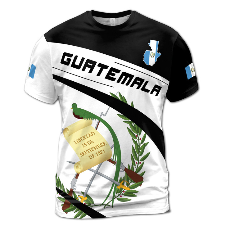 Custom Name Guatemala Flag Patriotism Proudly Unisex T-Shirt S-5XL