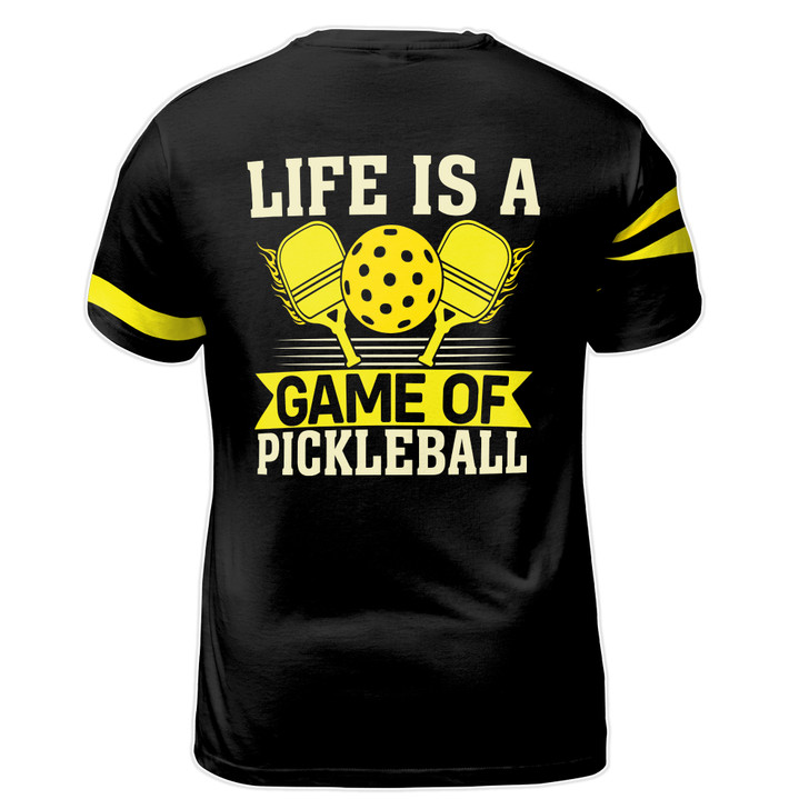 Custom Name Team Name Life Is A Game Of Pickleball Men's T-Shirt S-5XL