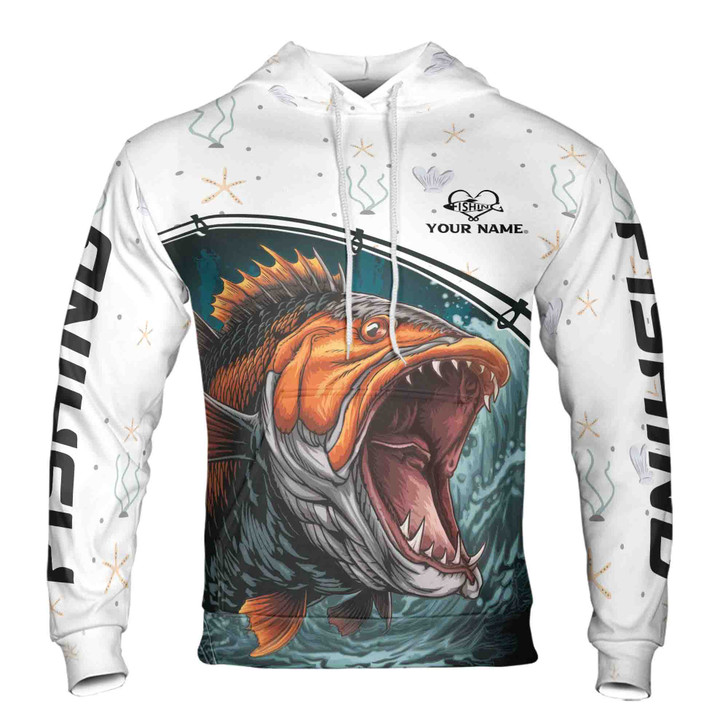 Custom Name Unisex Novelty Bass Fish Gifts For Men Hoodie S-5XL