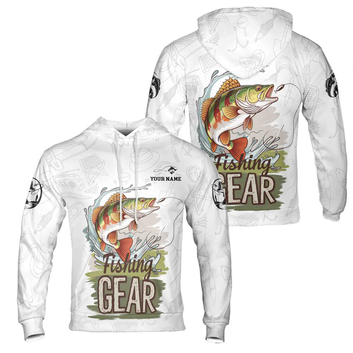 Custom Name Fishing Gear Pullover Essentials Fishing All Over Printed Hoodie S-5XL