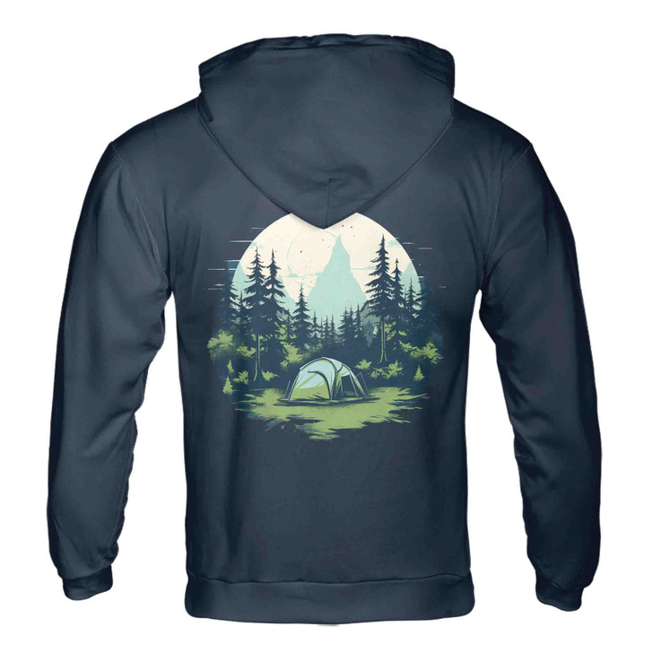 Custom Name Mountain Camping Night I Love Camping Hoodie S-5XL