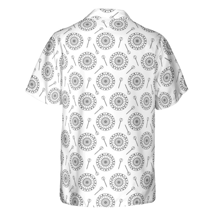 Custom Name Dartboard Darts Pattern White Hawaiian Shirt S-5XL, Gift For Friend