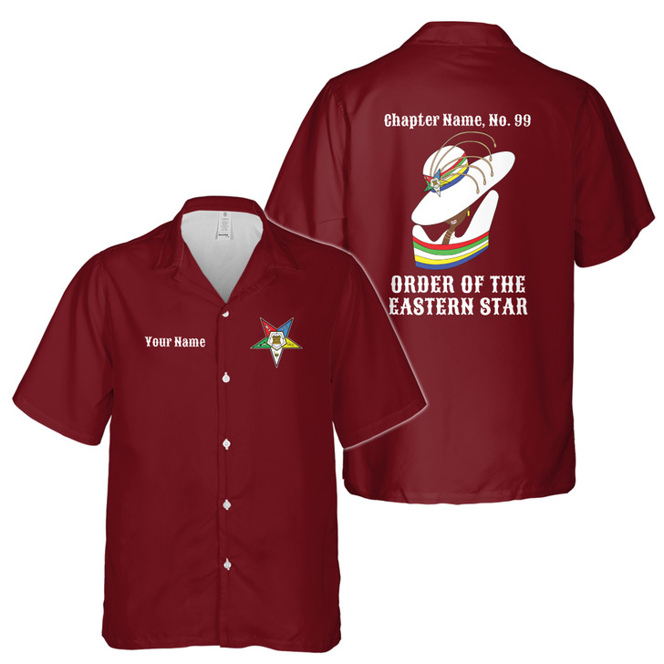 Personalized Order of The Eastern Star OES Custom Hawaiian Shirt S-5XL