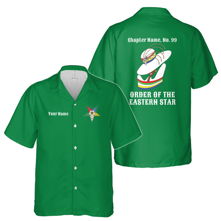 Personalized Order of The Eastern Star OES Custom Hawaiian Shirt S-5XL