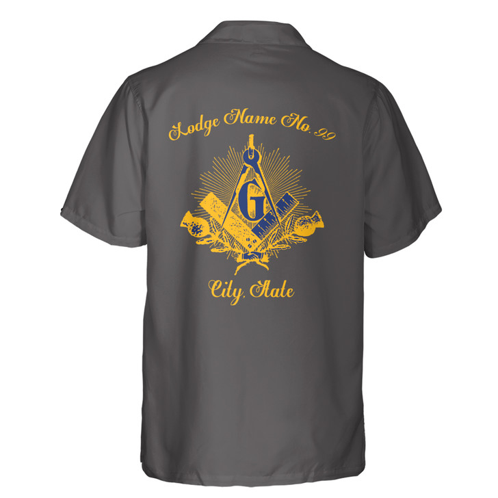 Customized Master Mason Freemason Masonry Hawaiian Shirt S-5XL